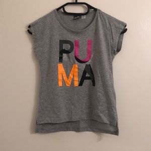 Jr Girls Puma Capped Sleeve Shirt